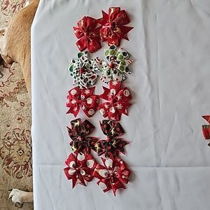 Girls Christmas bows. NWOT